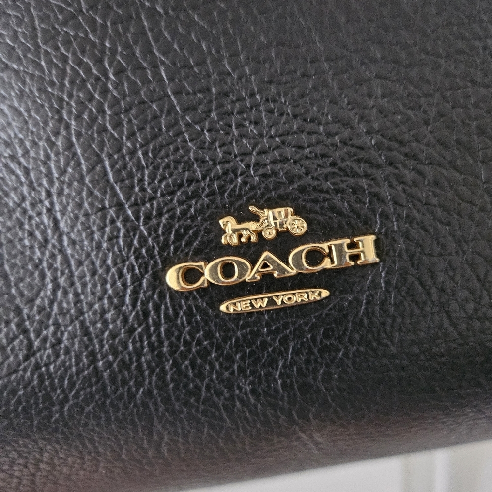 Coach Black Leather Mercel Satchel - Picture 3 of 5